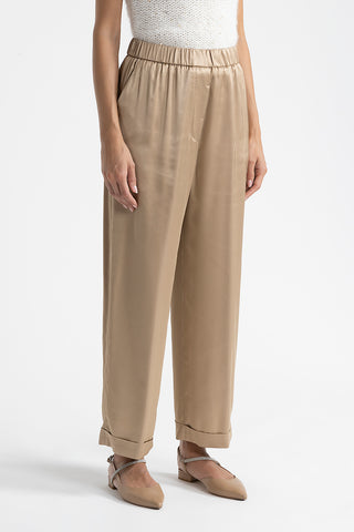 Viscose satin trousers  