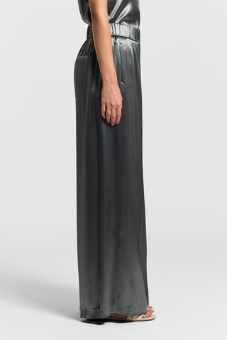 Fluid viscose satin trousers