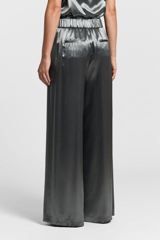 Fluid viscose satin trousers