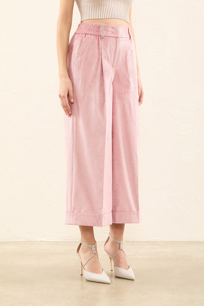 Corduroy cropped trousers  