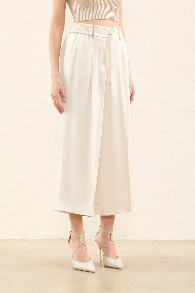 Enver satin cady cropped trousers  