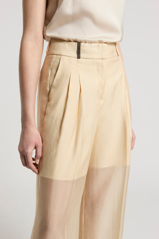 Organdy chiffon trousers
