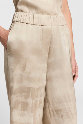 Fluid viscose jacquard trousers