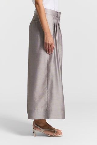 Semi-shiny organza trousers