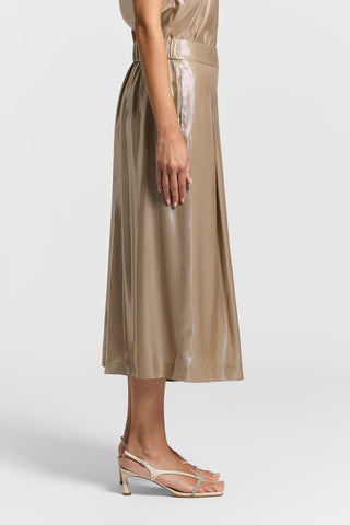 Viscose lamé twill trousers