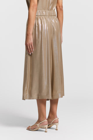 Viscose lamé twill trousers