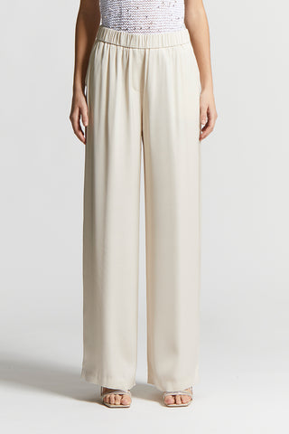 Viscose satin palazzo trousers