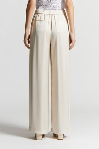 Viscose satin palazzo trousers