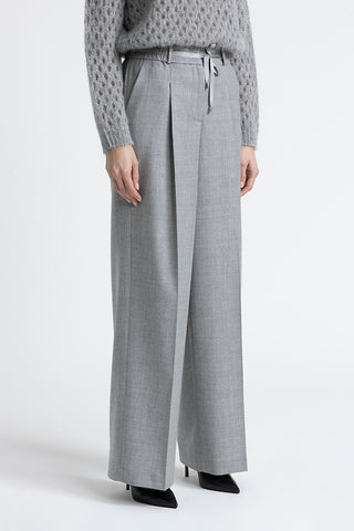 Lurex wool palazzo trousers  