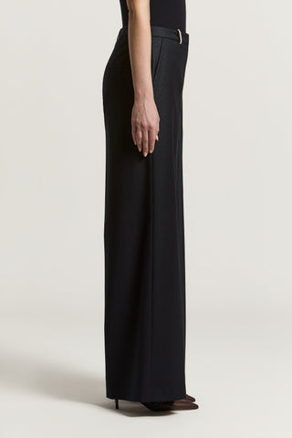 Pantalone palazzo in flanella di lana lurex 4 / 7