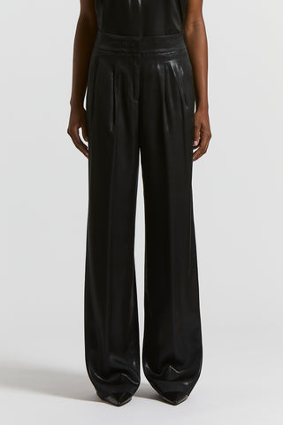 Pantalone in viscosa laminata