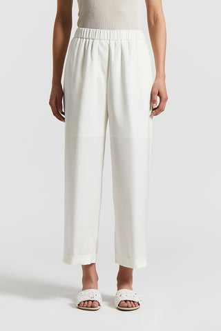 Crepe de chine palazzo trousers