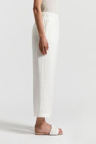 Crepe de chine palazzo trousers