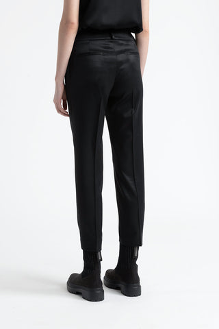 Wool and viscose cigarette trousers  