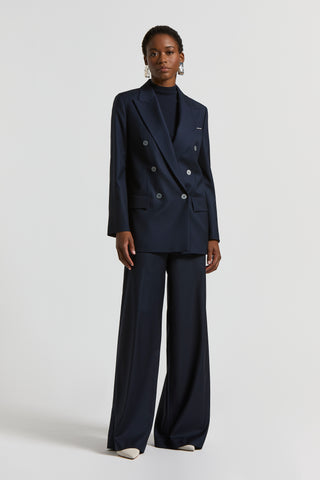 Pure wool twill trousers