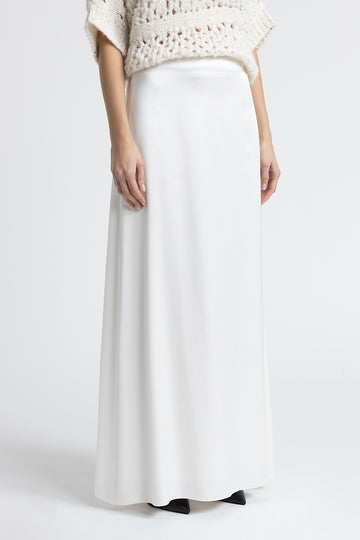 Viscose satin long skirt  