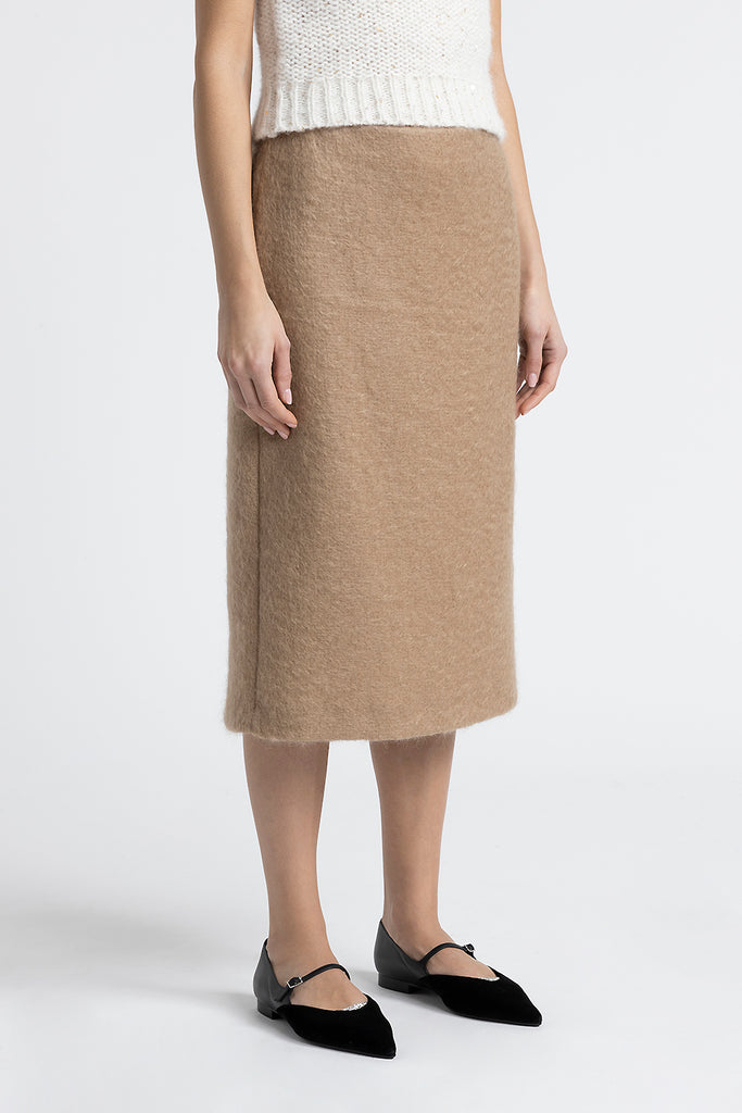 Wool and mohair pencil skirt  