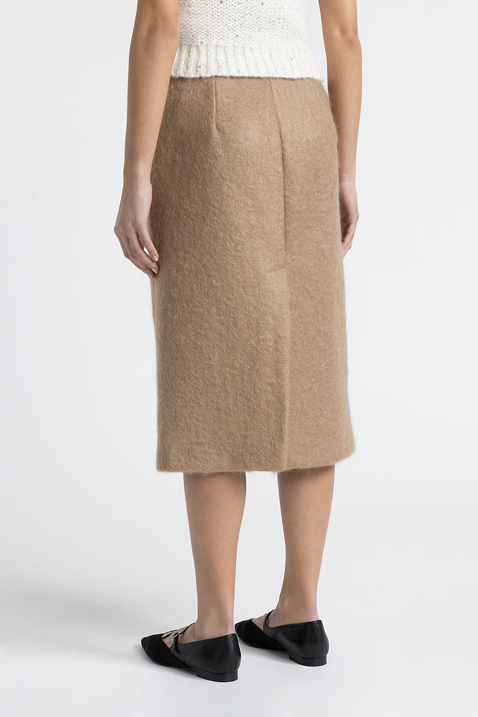 Wool and mohair pencil skirt  