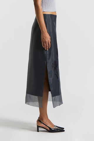 Cotton and silk organza skirt