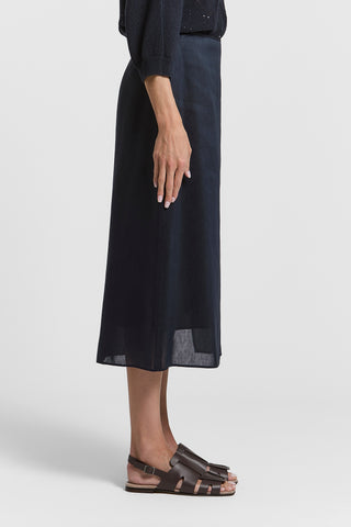Silk linen skirt