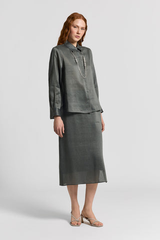 Silk linen shirt