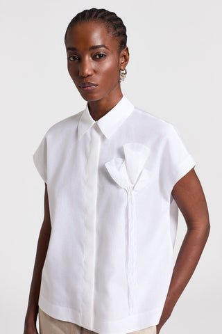 Camicia in cotone e seta