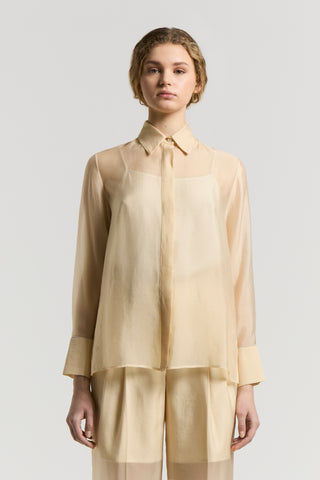 Cupro organdy chiffon shirt