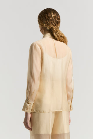 Cupro organdy chiffon shirt