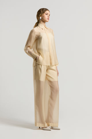 Cupro organdy chiffon shirt