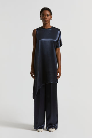 Shiny viscose satin top