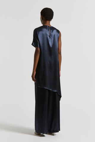 Shiny viscose satin top