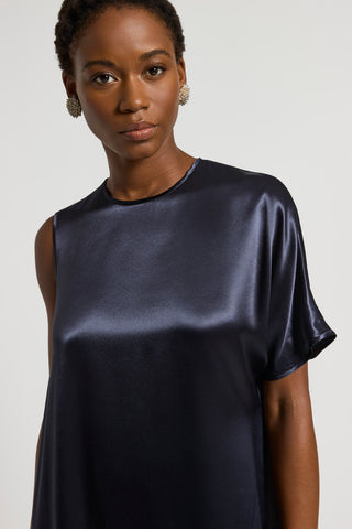 Shiny viscose satin top