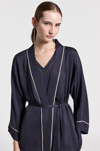 Camicia in satin di viscosa