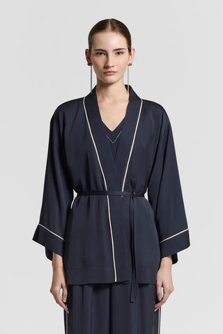 Camicia in satin di viscosa