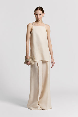 Pure linen canvas top