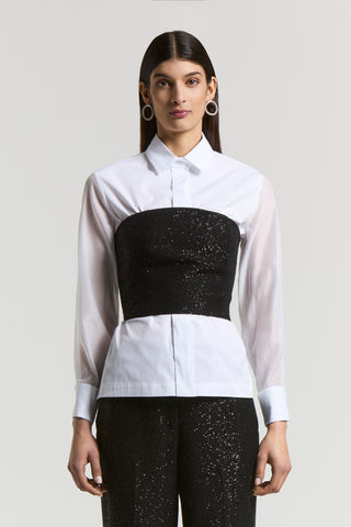 Micro-sequinned wool top