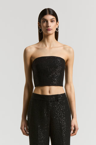 Micro-sequinned wool top