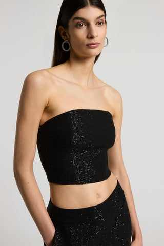 Micro-sequinned wool top