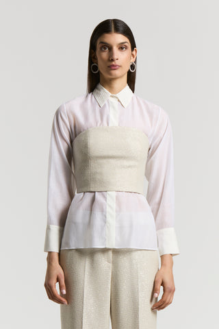 Micro-sequinned wool top