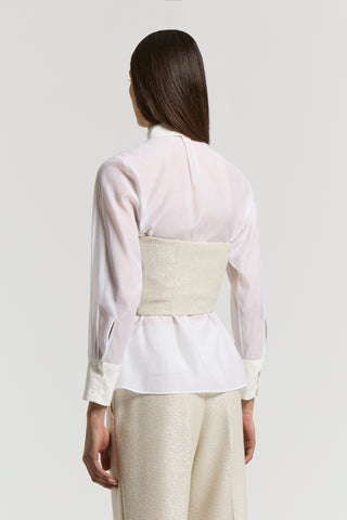 Micro-sequinned wool top
