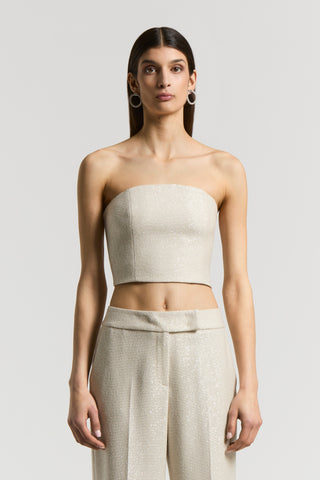 Micro-sequinned wool top