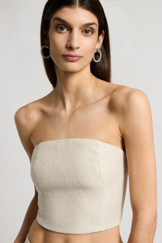 Micro-sequinned wool top