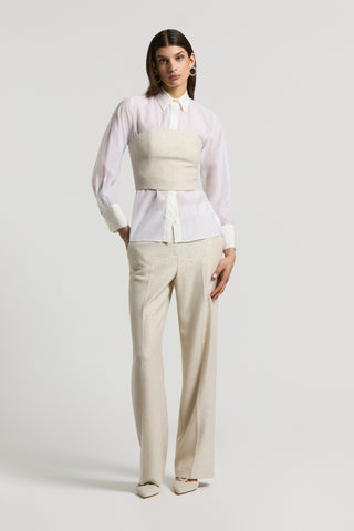 Micro-sequinned wool top