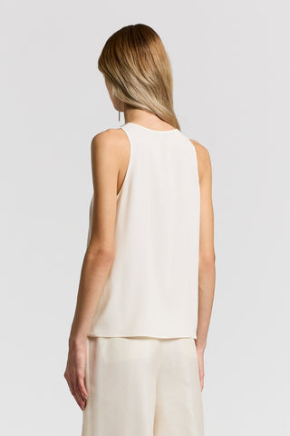 Crepe de chine silk top
