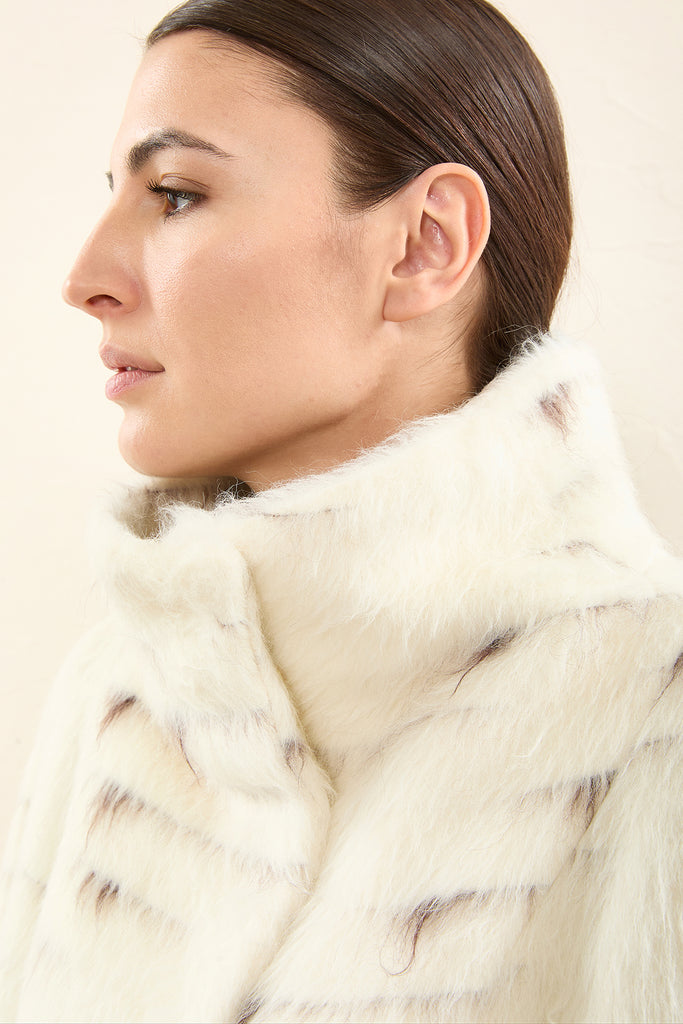 Suri alpaca velour coat  