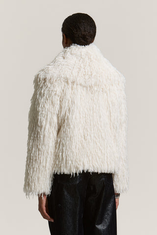 Cappotto doppiopetto in eco-pelliccia 5 / 5