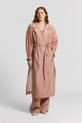 Matte silk and cotton organza trousers