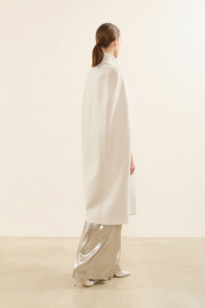 Pure new wool and cashmere cape  