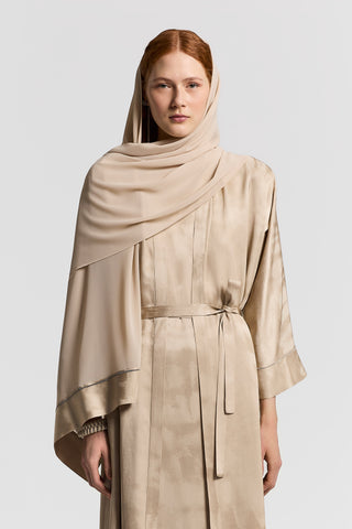 Jacquard viscose georgette scarf