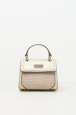 Bi-material mini bag with Punto Luce